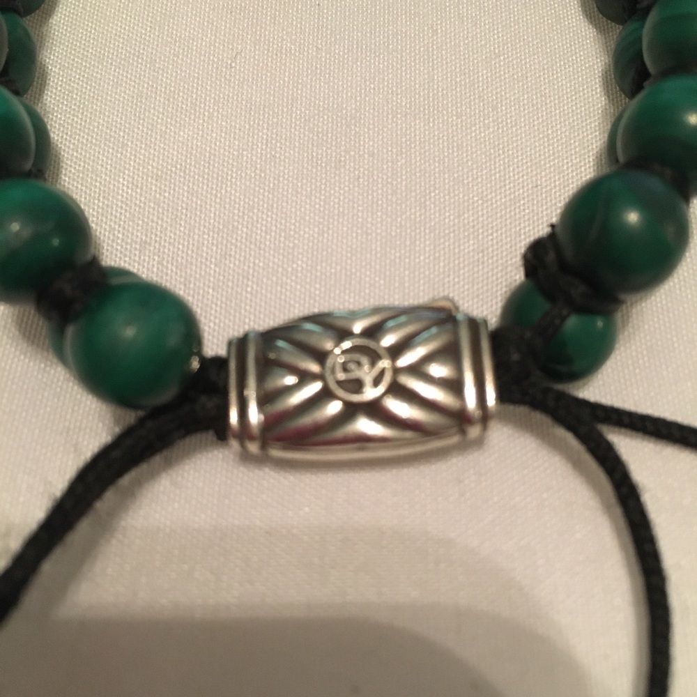 David Yurman  men’s Malachite Braclet beaded.